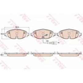 Колодка торм. SKODA OCTAVIA 1.2-2.0TDI 2012-,VW GOLF VII 1.2-2.0TDI 2012- передн. (вир-во TRW)