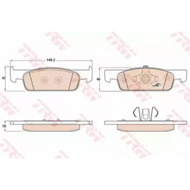 Колодка торм. диск. DACIA LOGAN 1.2 1.5 2012-,SANDERO 2013-, CLIO IV 2012- передн. (пр-во TRW)