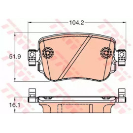 Колодки гальмівні дискові (вир-во TRW)