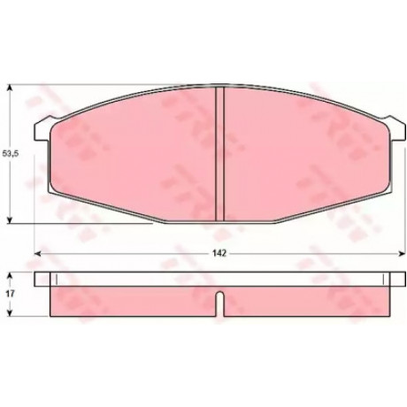 Колодка торм. диск. NISSAN PATROL передн. (пр-во TRW)