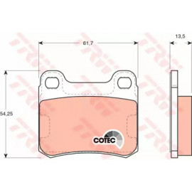 Колодка гальм. MB 190 (W201) задн. (вир-во TRW)