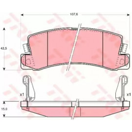 Колодка гальм. LEXUS ES, RX задн. (вир-во TRW)