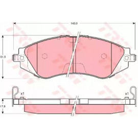 Колодка торм. диск. DAEWOO NUBIRA (KLAJ) передн. (пр-во TRW)