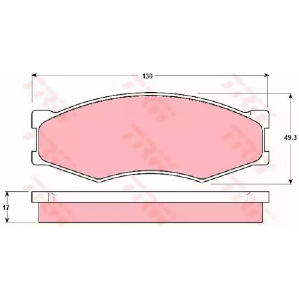 Колодка торм. диск. NISSAN передн. (пр-во TRW)