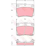 Колодка гальм. MITSUBISHI Pajero II (V2_W, V4_W) задн. (вир-во TRW) 