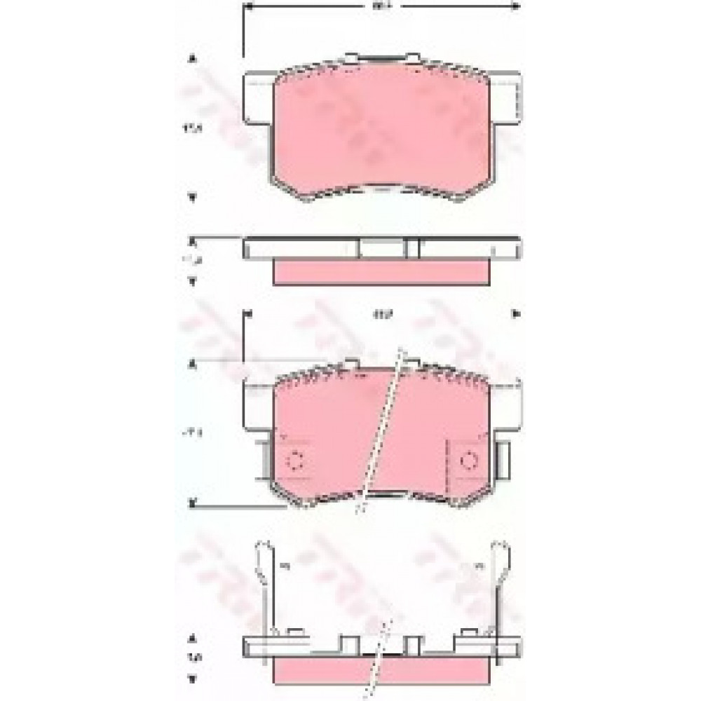 Колодка торм. диск. HONDA CR-V задн. (пр-во TRW)