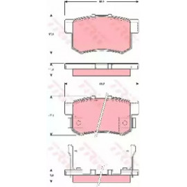 Колодка гальм. HONDA CR-V задн. (вир-во TRW)