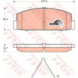 Колодка гальм. MAZDA 6 (GG, GY, GF) задн. (вир-во TRW)