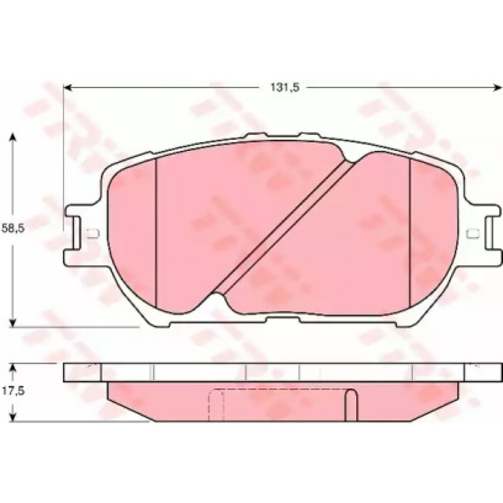 Колодка торм. диск. TOYOTA CAMRY, передн. (пр-во TRW)