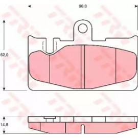 Колодка торм. диск. LEXUS LS задн. (пр-во TRW)