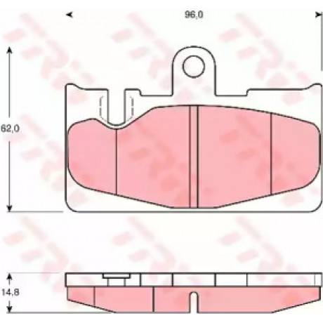 Колодка торм. диск. LEXUS LS задн. (пр-во TRW)