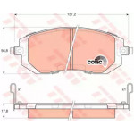 Колодка гальм. SUBARU Forester (SF, SG), Impreza (GD, GG) передн. (вир-во TRW)  Колодка гальм. SUBARU Forester (SF, SG), Impreza (GD, GG) передн. (вир-во TRW)