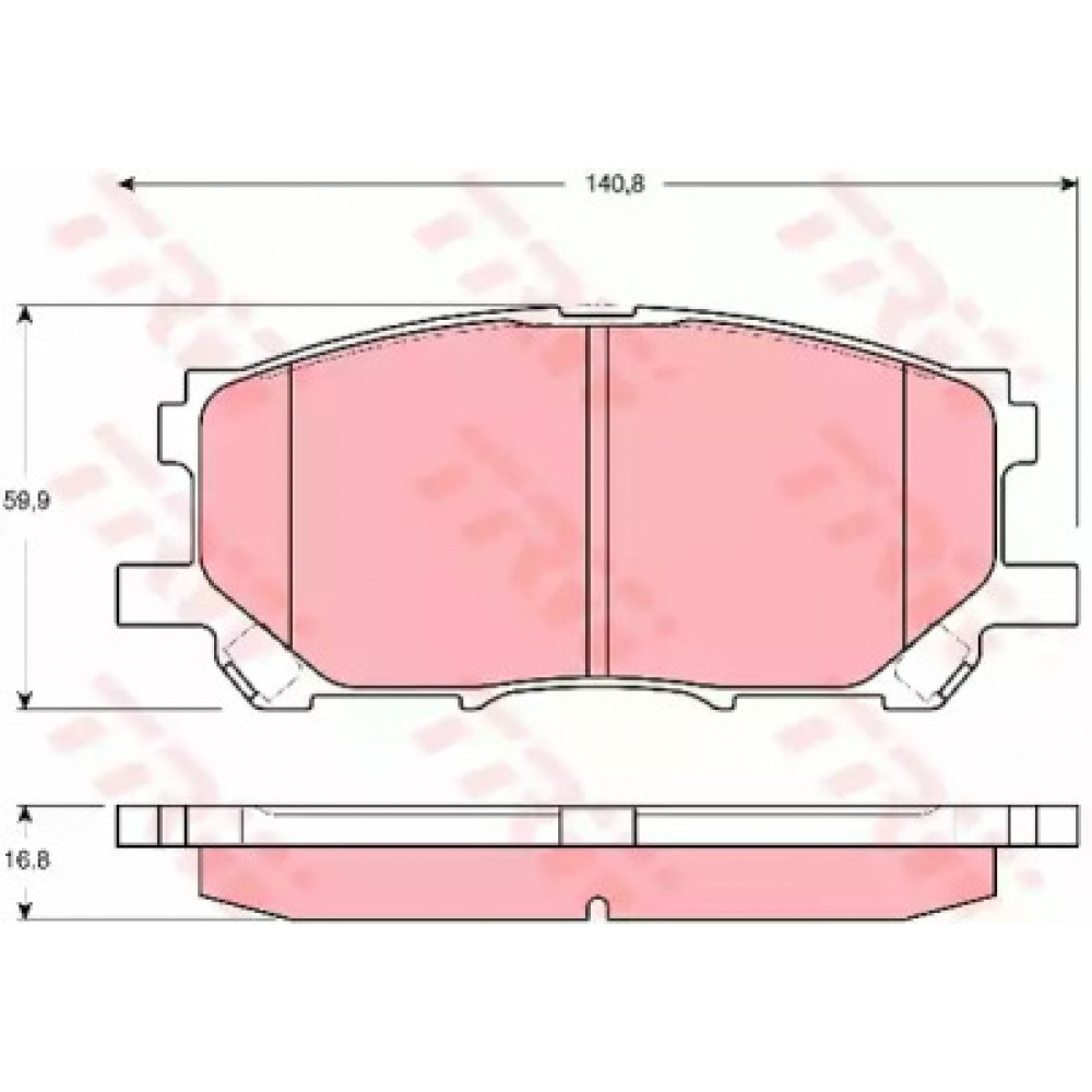 Колодка торм. диск. LEXUS RX, передн. (пр-во TRW)