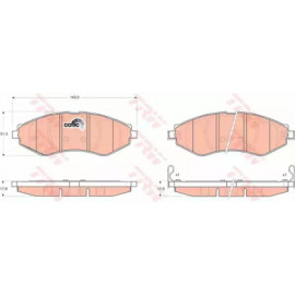 Колодка торм. диск. CHEVROLET LACETTI передн. (пр-во TRW)