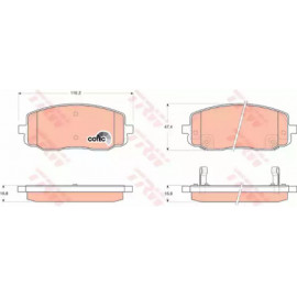 Колодка гальм. KIA Picanto, HYUNDAI i10 передн. (вир-во TRW)