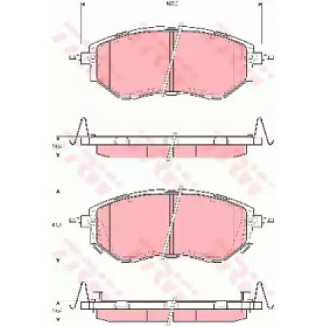 Колодка торм. диск. SUBARU LEGACY IV передн. (пр-во TRW)