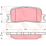 Колодка гальм. TOYOTA Camry (_V20), Camry (_V30) задн. (вир-во TRW)  Колодка гальм. TOYOTA Camry (_V20), Camry (_V30) задн. (вир-во TRW)