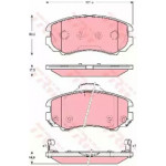 Колодка гальм. HYUNDAI Elantra, KIA Sportage передн. (вир-во TRW)  Колодка гальм. HYUNDAI Elantra, KIA Sportage передн. (вир-во TRW)