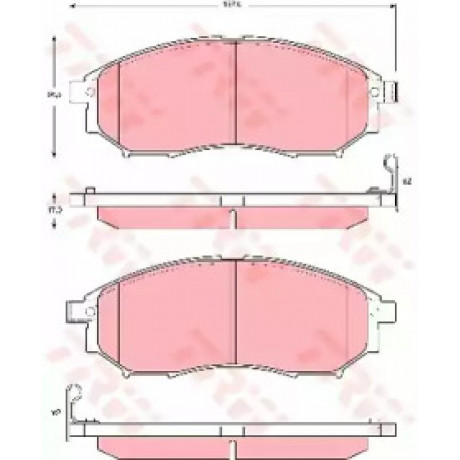 Колодка торм. диск. NISSAN QASHQAI, RENAULT KOLEOS передн. (пр-во TRW)