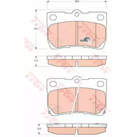 Колодка гальм. LEXUS GS задн. (вир-во TRW)