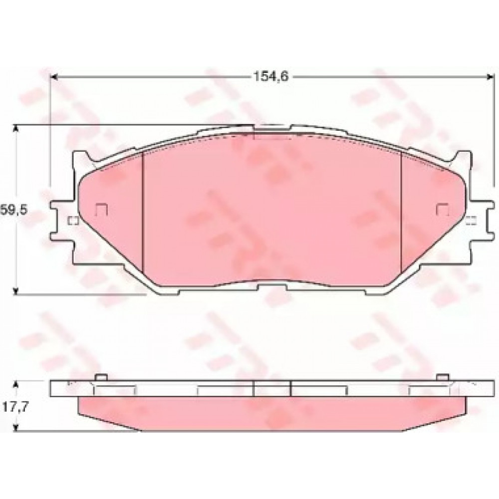 Колодка гальм. LEXUS IS передн. (вир-во TRW)