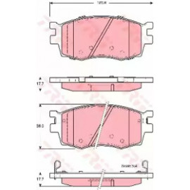 Колодка гальм. HYUNDAI Accent, Kia Rio II передн. (вир-во TRW)