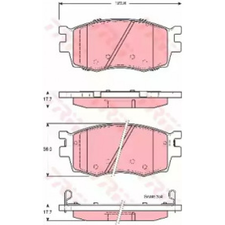 Колодка торм. диск. HYUNDAI ACCENT, KIA RIO II передн. (пр-во TRW)