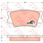 Колодка гальм. TOYOTA Camry, RAV 4 задн. (вир-во TRW)  Колодка гальм. TOYOTA Camry, RAV 4 задн. (вир-во TRW)