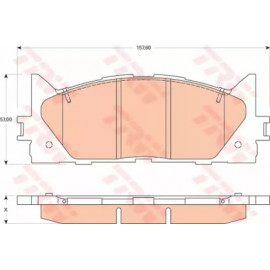 Колодка торм. диск. TOYOTA CAMRY передн. (пр-во TRW)  Колодка торм. диск. TOYOTA CAMRY передн. (пр-во TRW)