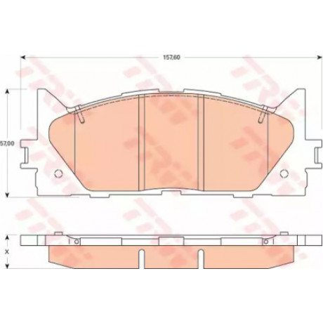 Колодка торм. диск. TOYOTA CAMRY передн. (пр-во TRW)