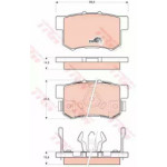 Колодка гальм. HONDA Accord, CR-V задн. (вир-во TRW)  Колодка гальм. HONDA Accord, CR-V задн. (вир-во TRW)