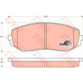 Колодка гальм. SUZUKI Grand Vitara передн. (вир-во TRW)