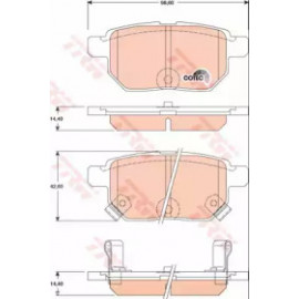 Колодка гальм. TOYOTA Auris задн. (вир-во TRW)  Колодка гальм. TOYOTA Auris задн. (вир-во TRW)