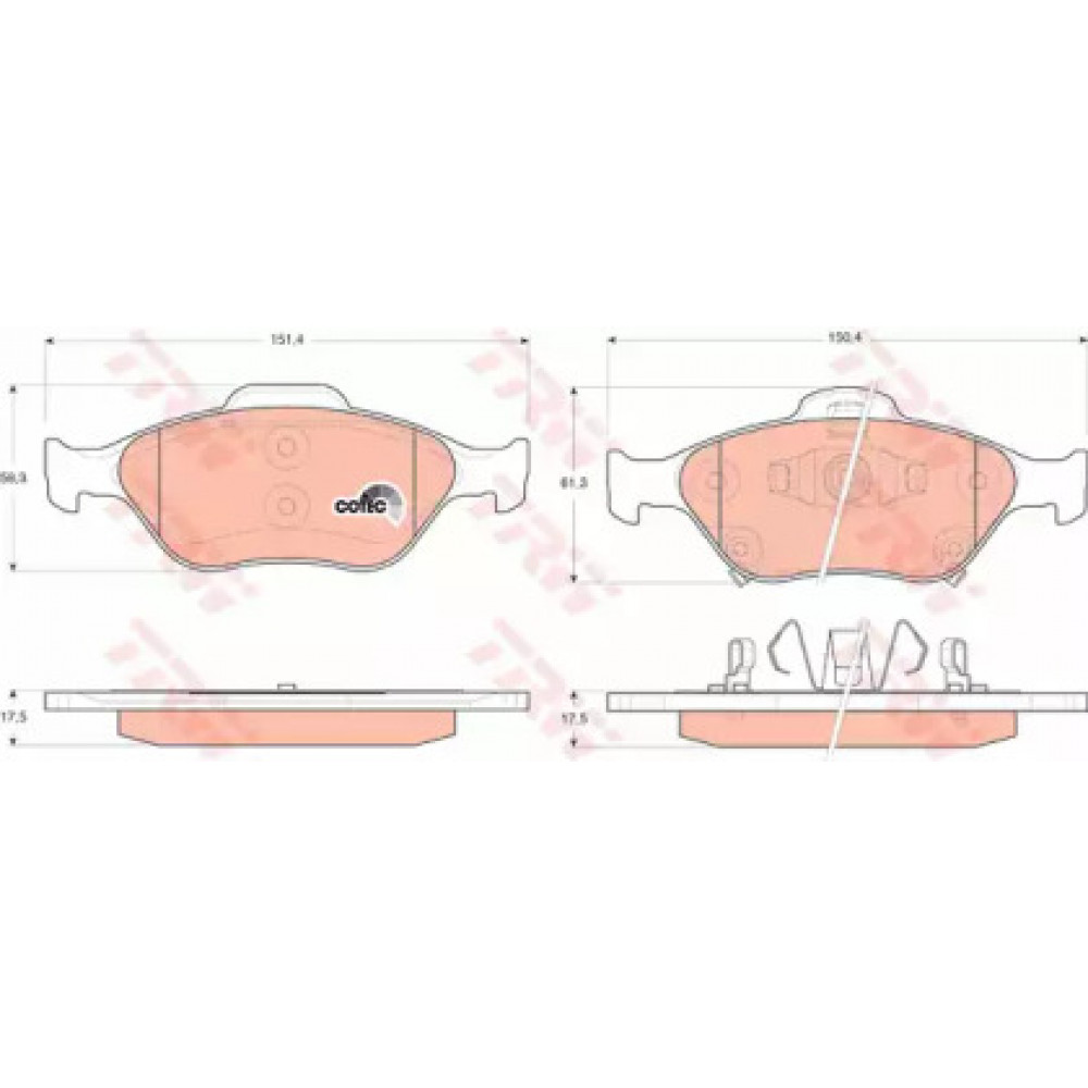 Колодка торм. диск. TOYOTA YARIS передн. (пр-во TRW)
