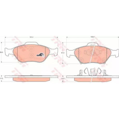 Колодка торм. диск. TOYOTA YARIS передн. (пр-во TRW)
