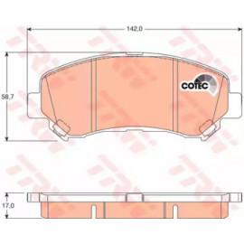 Колодка гальм. NISSAN Qashqai, передн. (вир-во TRW)