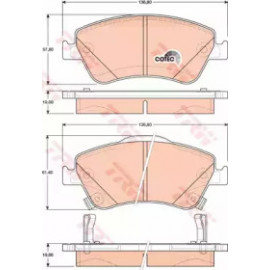 Колодка гальм. TOYOTA Auris передн. (вир-во TRW)