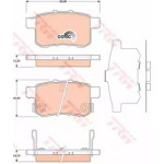 Колодка гальм. HONDA Accord задн. (вир-во TRW) 