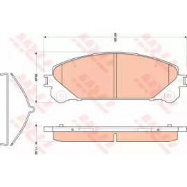 Колодка гальм. LEXUS RX передн. (вир-во TRW)  Колодка гальм. LEXUS RX передн. (вир-во TRW)