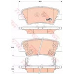 Колодка гальм. HYUNDAI Accent IV, Sonata V задн. (вир-во TRW)  Колодка гальм. HYUNDAI Accent IV, Sonata V задн. (вир-во TRW)