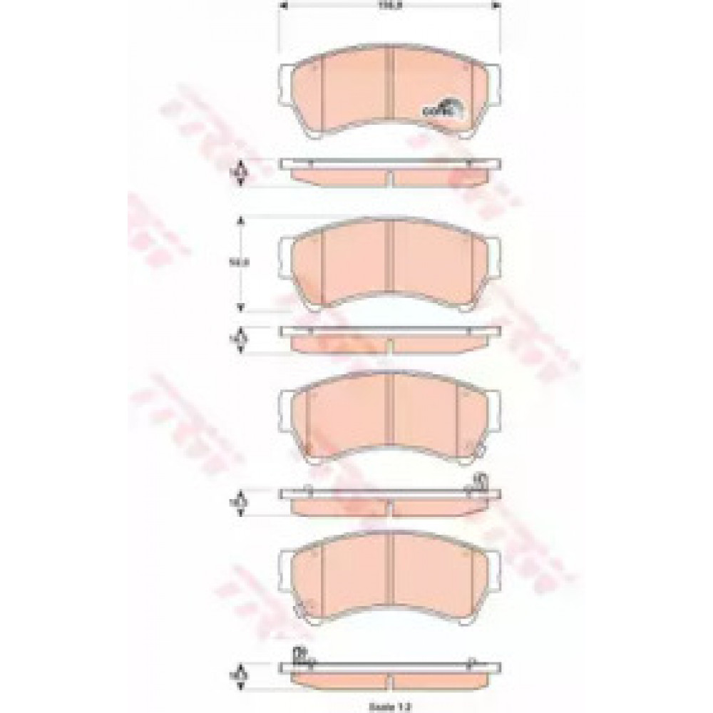 Колодка торм. диск. MAZDA 6 передн. (пр-во TRW)