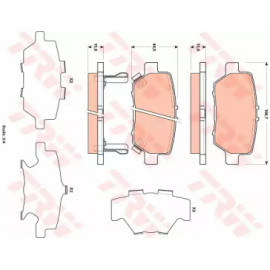 Колодка гальм. HONDA Legend задн. (вир-во TRW)