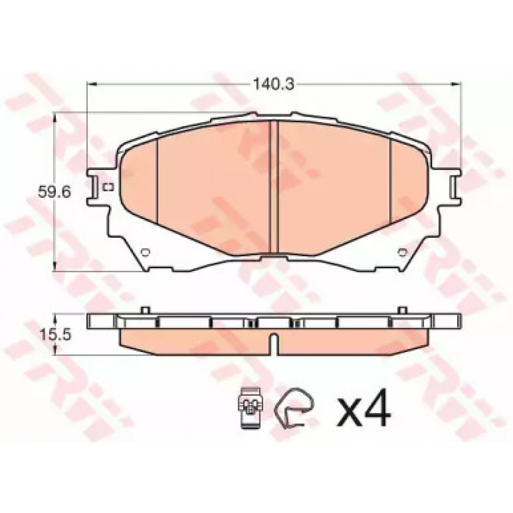 Колодка торм. диск. MAZDA 6 2.0 2.2D 2.5 2013- передн. (пр-во TRW)