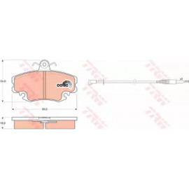 Колодка гальм. RENAULT 19 I (B/C53) передн. (вир-во TRW)