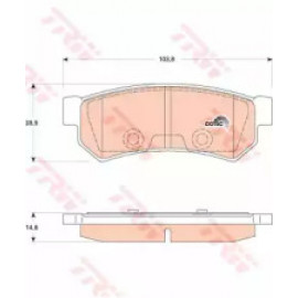 Колодка гальм. CHEVROLET Lacetti задн. (вир-во TRW)