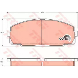 Колодка гальм. TOYOTA Hiace передн. (вир-во TRW)
