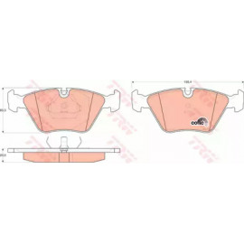 Колодка гальм. BMW 3 (E36) передн. (вир-во TRW)