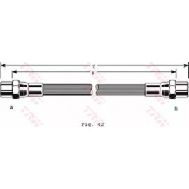 Шланг гальм. AUDI, VW задн. (вир-во TRW)