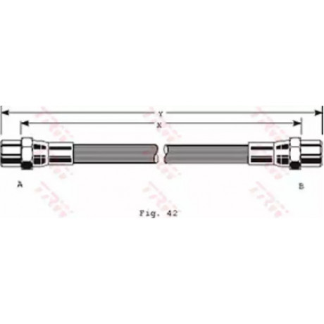 Шланг гальм. AUDI, VW задн. (вир-во TRW)