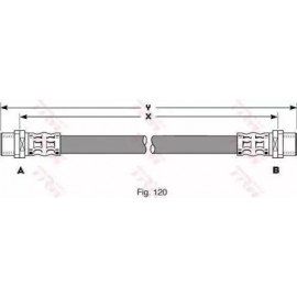 Шланг тормозной AUDI передн. (пр-во TRW)